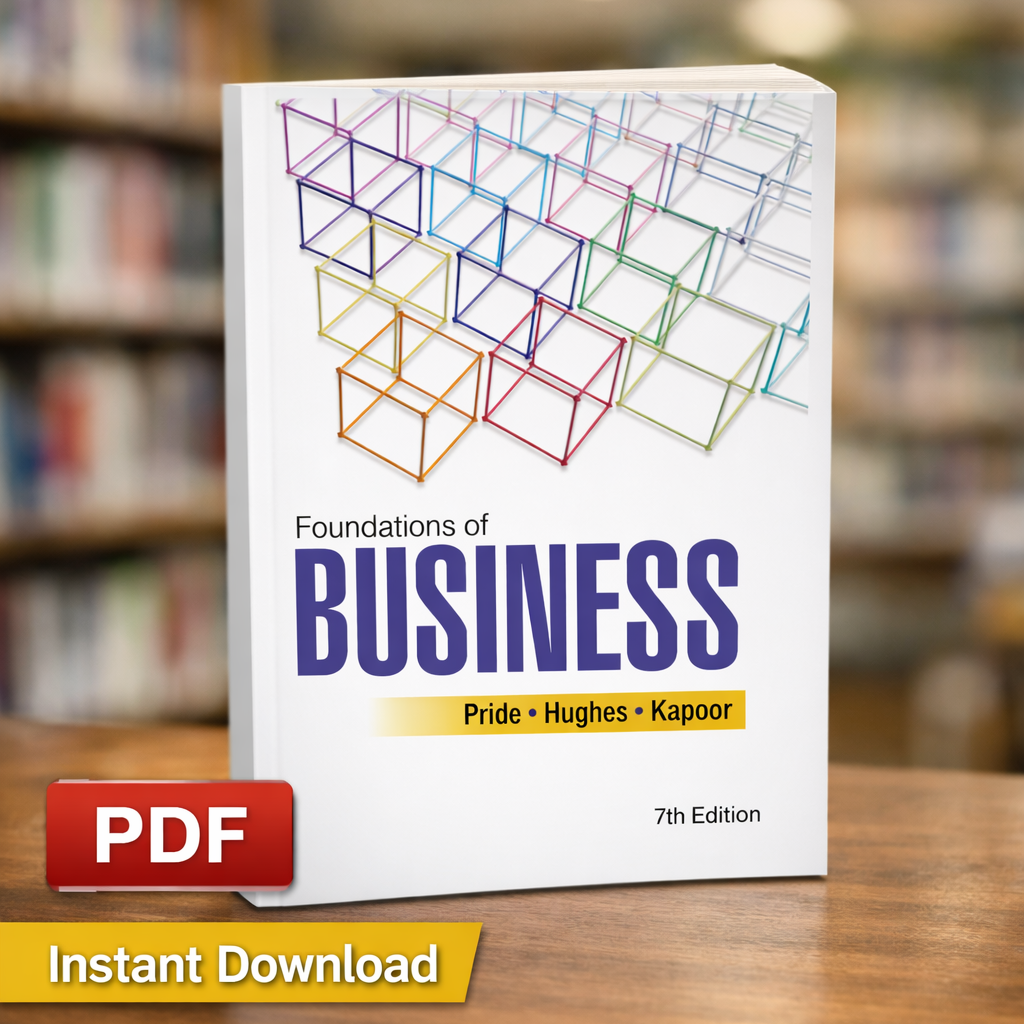 Foundations of Business 7th Edition book cover by Pride Hughes Kapoor